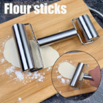 Stainless Steel Double-Head Rolling Pin – Non-Stick T-Bar Dough Roller