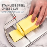 Stainless Steel Cheese Slicer & Butter Cutter with Measurements