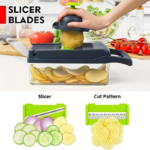 Vegetable Chopper 14-in-1 Multifunctional Vegetable Chopper with Built-In Container - Easy Clean, Dishwasher Safe Kitchen Gadget for Efficient Meal Prep