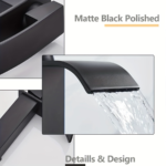 Stainless Steel Waterfall Bathroom Faucet – Hot & Cold Single Hole