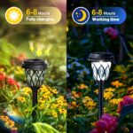 10-Pack Solar LED Garden Stake Lights – Cross Grid Landscape Decor