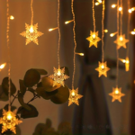 96 LED Snowflake Icicle Curtain Lights – Christmas & Holiday Decor