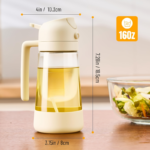 16 oz Glass Oil Sprayer & Dispenser with Non-Slip Base