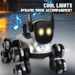 Rechargeable Remote Control Robot Dog Toy with Music & Stunts