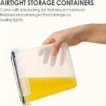 6-Pack Airtight Pet Food Storage Containers with Lids 1.6L / 54 oz – Black