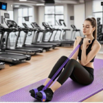 6-Tube Resistance Band Pedal Puller for Ab Workout & Home Gym - Six Tubes - (Black Purple)