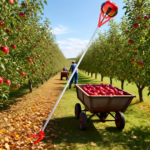 Fruit Picker Tool with Basket & Pole – Tree Fruit Harvest Grabber