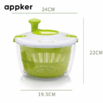 1.3-Gallon Manual Salad Spinner & Vegetable Washer Basket