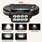Super Bright Rechargeable LED Headlamp – 6 Modes & 120° Tilt