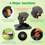 16-Nozzle Oscillating Lawn Sprinkler – 180° Rotatable Head