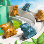Dinosaur Stair Climbing Track Toy Set with Lights & Music Ages 3+