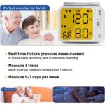 Automatic Wrist Blood Pressure Monitor with Large LCD Display