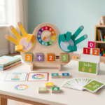 Wooden Clock Toy for Kids – Telling Time & Math Learning