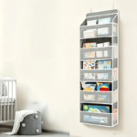5-Tier Over-the-Door Storage Rack – 44 lbs Capacity, No-Drill Design