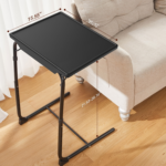 Adjustable Foldable TV Tray Table – 6 Heights & 3 Tilt Angles - 1ps Black