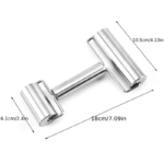 Stainless Steel Double-Head Rolling Pin – Non-Stick T-Bar Dough Roller