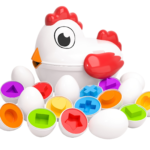 Toddler Easter Egg Color Matching Toy & Shape Sorter 6 Eggs