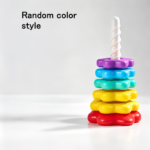 6-Layer Rainbow Spinning Stacking Tower – Toddler Sensory Toy - 1 Set