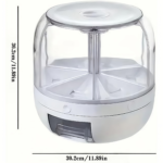 360° Rotating Rice Dispenser 19 lbs – 6-Grid Grain Storage