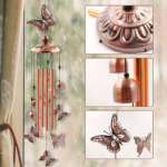 Metal Butterfly Wind Chime for Outside – Garden Memorial Chimes
