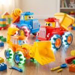 SYNCFUN 3-Pack Glowrover Monster Trucks with LED Light-Up Wheels