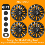 4PCS Wheel Cover Design For Tesla Model 3 Highland 2024-2026 18 Inch Right＆Left Hubcaps Storm Style Wheel Cover Accessories - Image 10