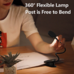 Baseus LED Clip Table Lamp Stepless Dimmable Wireless Desk Lamp Touch USB Rechargeable Reading Light LED Night Light Laptop Lamp - Image 4