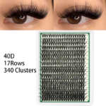 60D80D100D Thick False Eyelashes with Mixed Length, D Curl Cat-Eye Style for a Fluffy And Dramatic Look Suitable for Beginners - Image 10
