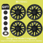4PCS Wheel Cover Design For Tesla Model 3 Highland 2024-2026 18 Inch Right＆Left Hubcaps Storm Style Wheel Cover Accessories - Image 9