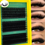 60D80D100D Thick False Eyelashes with Mixed Length, D Curl Cat-Eye Style for a Fluffy And Dramatic Look Suitable for Beginners