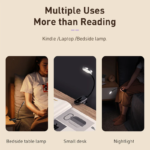 Baseus LED Clip Table Lamp Stepless Dimmable Wireless Desk Lamp Touch USB Rechargeable Reading Light LED Night Light Laptop Lamp - Image 6