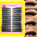 60D80D100D Thick False Eyelashes with Mixed Length, D Curl Cat-Eye Style for a Fluffy And Dramatic Look Suitable for Beginners - Image 8