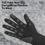 WEST BIKING Thermal Cycling Gloves Winter Fleece Windproof Bike Gloves Touch Screen Full Finger Gloves Outdoor Cycling Equipment - Image 5