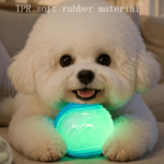 3-Pack Glow-in-the-Dark Squeaky Dog Ball Toys Bite-Resistant