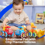 SYNCFUN 3-Pack Glowrover Monster Trucks with LED Light-Up Wheels