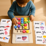 Letter Matching & Spelling Game with 12 Double-Sided Cards