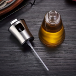 7 oz Glass & Stainless Steel Oil Sprayer Bottle with Pressure Nozzle