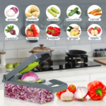 16-in-1 Vegetable Chopper Set with 8 Stainless Steel Blades