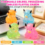 3-Pack Glitter Highland Cow Slow-Rise Squishy Fidget Toys