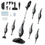 10-in-1 Multifunctional Steam Mop & Handheld Cleaner 1550W - Black&Gray