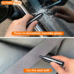 2-in-1 Emergency Car Safety Hammer & Seatbelt Cutter