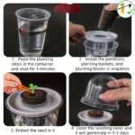 Clear Hydroponic Seed Net Pots 15 Pack – Breathable Plant Cups