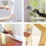 5-Piece Professional Paint Brush Set – Synthetic Bristles & Wood Handles