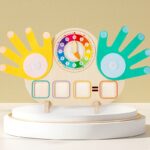 Wooden Clock Toy for Kids – Telling Time & Math Learning