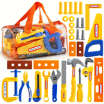 Kids Pretend Play Tool Set with Toolbox & Screwdriver 10–30 Pcs - 10 Piece Set