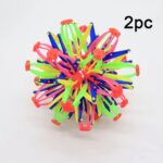 2-Pack Expandable Magic Breathing Ball Toys for Kids Ages 3+ - 2pcs Colorful Bouncy Balls