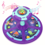Musical Sit and Spin Toy with LED Lights for Toddlers 18M+ - Space