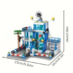 City Police Station Building Set with 2 Patrol Cars & Accessories