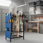 Heavy-Duty Metal Garden Tool Organizer – Holds 35 Long-Handled Tools