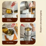 Stainless Steel Mini Deep Fryer Pot with Filter Rack